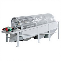 Machine de criblage rotative vibrante à tambour pour l'extraction d'or dans le sable et la terre, avec moteur et boîte de vitesses - Prix