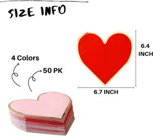 Serviettes <span class=keywords><strong>en</strong></span> <span class=keywords><strong>papier</strong></span> imprimées personnalisées <span class=keywords><strong>en</strong></span> forme <span class=keywords><strong>de</strong></span> cœur pour la Saint-Valentin, avec logo, pour cocktails, mariages et fêtes - Product Image 5