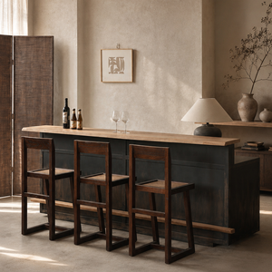 <span class=keywords><strong>Comptoir</strong></span> de réception en <span class=keywords><strong>bois</strong></span> massif de style Wabi Sabi, <span class=keywords><strong>comptoir</strong></span> de caisse moderne pour bureau et salon - Product Image 3