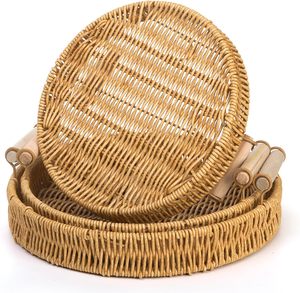 Rattan Eco-Friendly Multifunction Hand Woven Japanese <b>Bread</b> <b>Basket</b> Fruit Tray Steamed Living Room Household Storage <b>Basket</b> - Product Image 1
