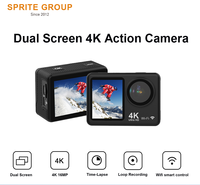 Caméra d'action sportive étanche 30M avec double écran 20M pixels 4K60FPS, EIS six axes, WIFI, USB-C, grand angle 145°