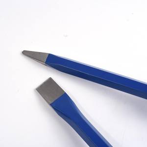 Ciseaux plats en acier à pointe plate à deux tons haut de gamme avec manche en caoutchouc, ciseaux plats en ciment pour maçon, outils de quincaillerie et ciseaux à pierre - Product Image 3