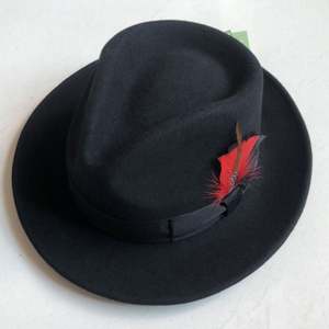 Sombreros Fedora Blancos de Fieltro de Lana Australiana de Ala Ancha H628B, Sombrero Fedora de Fieltro de Lana para Adultos, Sombreros Fedora de Lana para Caballero - Product Image 2