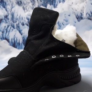 Skxv <b>Winter</b> Snow <b>Boots</b> Men Black Wool Lined Waterproof Non Slip Mid Heel <b>Work</b> <b>Boots</b> For Cold Weather - Product Image 3