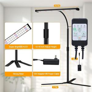 Lámpara LED de Cultivo de Espectro Completo con Control Remoto, Plegable, Ajustable en Ángulo y Altura, para Plantas en Maceta, Hierbas, Suculentas, Uso Doméstico - Product Image 1