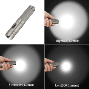 Siêu sáng 800 lm IP68 không thấm nước <span class=keywords><strong>Mini</strong></span> torch ánh sáng 100m/325ft lặn Đèn Pin Nhôm Cơ thể dẫn cầm tay Torch - Product Image 6