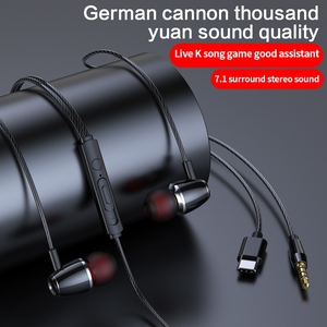 Auriculares Multifuncionales Tipo C para Transmisión en Vivo, Auriculares con Cable para Influencers - Product Image 2