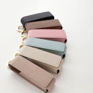 Étui à rouge à lèvres multifonction élégant en cuir PU avec miroir pour femmes et filles - Product Image 5