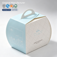 Boîte cadeau pliable personnalisée avec poignée, emballage pour biscuits, pâtisseries, gâteaux, petits bonbons, beignets, boîtes d'emballage alimentaire