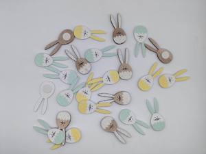 Kelinci Paskah dengan stiker, kelinci 5cm. kelinci kayu - Product Image 3
