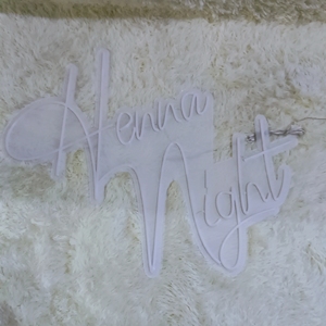Lumière néon acrylique LED Henna <span class=keywords><strong>Night</strong></span> pour la décoration d'ambiance de mariage avec des options personnalisables - Product Image 2