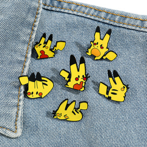โลโก้ที่กําหนดเองโลหะหัตถกรรมป้ายน่ารักการ์ตูน Poke <span class=keywords><strong>Pika</strong></span> ปกหมุดของขวัญส่งเสริมการขายเคลือบ Pin ขายส่งเข็มกลัดกระเป๋าอุปกรณ์เสริม - Product Image 1