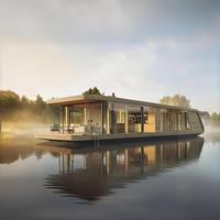 Kits de maisons flottantes modulaires préfabriquées en conteneurs