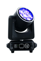 Cabeza Móvil Bee Eye Zoom 7x40W 4 en 1 con Tira LED, Control DMX512, Pan/Tilt + Wash + Strobe + Rotación + Luz Auxiliar