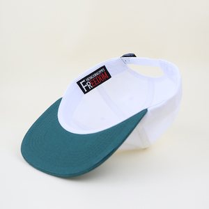 Casquette d'extérieur Old School 100% en chanvre à bord plat bicolore 6 panneaux Construction non structurée pour papa - Product Image 5