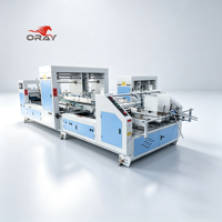 Nueva Máquina Plegadora y Encoladora de Fondo Automática de Alta Velocidad Oray para Embalaje de Cajas de Cartón Corrugado