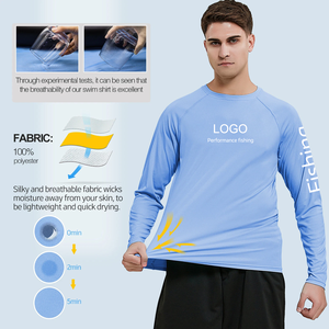 Camisa de Pesca Unisex para Adultos, Personalizable con Logotipo, Transpirable, de Manga Larga, Secado Rápido, Protección UV UPF50, Duradera, 100% Poliéster - Product Image 3