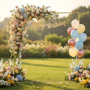 Düğün Çardağı Arka Plan Standı Kare Düğün Kemeri ve Balon Kemeri Fotoğraf Kabini Arka Planı, Bebek Partisi, Doğum Günü Partisi Dekorasyonu için - Product Image 5