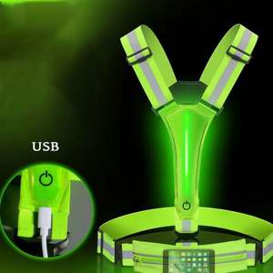 Chaleco Reflectante LED Ajustable con Bolsa para Correr de Noche, Ciclismo, Chaleco USB Reflectante para Correr al Aire Libre - Product Image 2