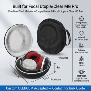 Focal Utopia Clear MG Pro Over-Ear-Kopfhörer Umweltfreundliche Stoßfeste Wasserdichte Kabelgebundene Hi-Fi-Kopfhörer Schutzhülle - Product Image 2