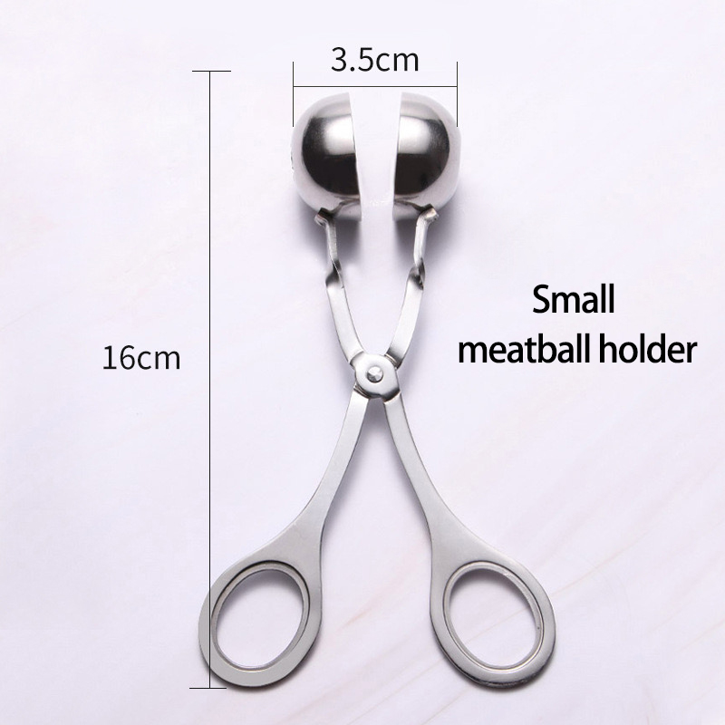 Small stainless steel meatball clip