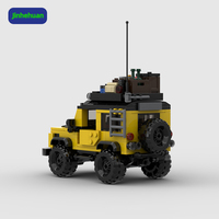 Voiture de sport jaune en briques neuves pour enfant, mini modèle MOC, voiture ORV décorative, ensembles de blocs de construction écologiques