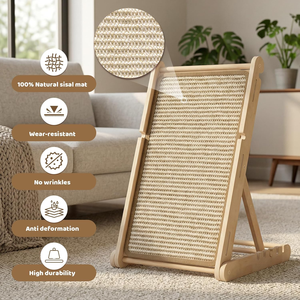 Grattoir pour chat, planche à gratter en sisal de 23 pouces avec 5 hauteurs réglables, pas d'assemblage requis, grattoirs pliables pour chat - Product Image 3