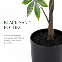 Arbre artificiel Schefflera hyper-réaliste en PE, plante en pot écologique, résistant aux UV, ignifuge, directement de l'usine, pour la maison et le bureau
