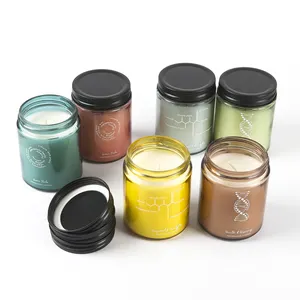 Minimalistische Aromatherapie Langdurige 45 Uur Brandende Natuurlijke Soja Kaars Geur Geurkaars Voor Glazen Pot Gift Set