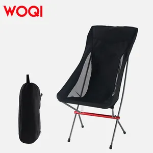 WOQI Wholesale Customized Folding High Backrest Camping Chair with Pillows Suitable for Hiking, Backpacking, Picnic Travel