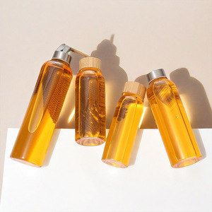 Botella de vidrio de hidrógeno térmico personalizada de 300ml y 500ml, diseño motivacional transparente para niños, tapa de bambú para beber directamente - Product Image 4