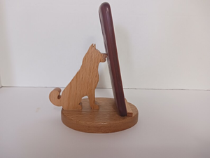 Supporto in <span class=keywords><strong>Legno</strong></span> JUNJI per Telefono e Tablet |   Opzioni di Forma Multiple (Chitarra/Pollo/Cane/Bicchiere da Vino) |   4 Tipi di <span class=keywords><strong>Legno</strong></span> Disponibili - Product Image 5