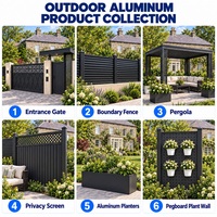 Solution tout-en-un en aluminium pour maison et jardin : Clôture à persiennes, Portail, Pergola, Brise-vue, Jardinières et Mur végétal en panneaux perforés