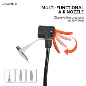 الأكثر مبيعًا مضخة دراجات نارية من الفولاذ الكربوني السميك على الطريق مع مقياس ضغط - Product Image 4