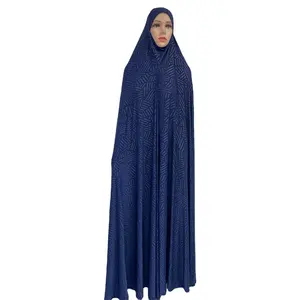 MC-1642 Ramadan gaun bertudung Abaya untuk wanita, Gaun Kaftan Muslim Jilbab satu potong untuk wanita Islam Dubai, pakaian Turki