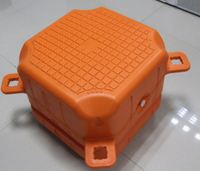 Bloc de quai flottant modulaire en plastique HDPE, plateforme ponton, pont, jetée, marina, parking pour bateaux, OEM/ODM 500x500x400mm 350kg/m