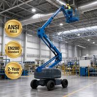 Plateforme élévatrice articulée autopropulsée électrique conforme à la norme ANSI, hauteur maximale 15 m, avec jambes de ciseaux pour l'inspection des ponts et des chantiers navals