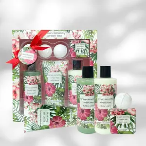 OEM Private Label Hot Sell Product Moisturize Body Care Green Tea Bath Body Spa Gift Set