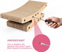 Lit griffoir réversible pour chat, grande planche à griffer en carton, pour chats d'intérieur, hamac durable, meuble de protection des meubles