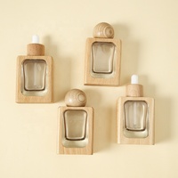 Flacon compte-gouttes de luxe 30 ml à épaule plate et fond épais pour crème contour des yeux, emballage cosmétique en verre carré avec logo et boîte personnalisés