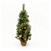 Arbre de Noël Artificiel Professionnel Effet Rustique avec Base en Toile de Jute et Support en Jute Haute Qualité