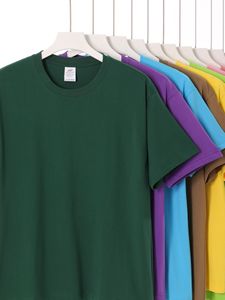 T-shirt unisexe 230g en coton pur épais, blanc pur, tendance, coupe ample, t-shirt vierge, vente en gros. - Product Image 4