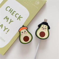 En gros, Protège-câble USB mignon en forme de bonhomme toast et de biscuit de dessin animé, en stock