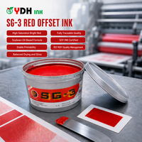 Encre d'impression offset rouge à séchage rapide Yi Ding Hong pour SG-3, couleur longue durée pour imprimantes et presses haute vitesse