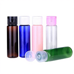 30ml 60ml 100ml Custom Yellow Blue Green PET Plastic <b>Small</b> Travelling <b>Bottle</b> with Screw Cap for Face Cream Lotion Eye Cream - Product Image 4
