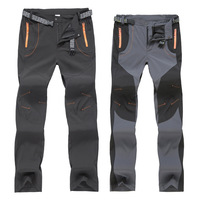 Pantalon de Randonnée Convertible Léger Unisexe en Softshell Extensible, Tissu Polyester, Taille Plus, Vêtement de Trekking