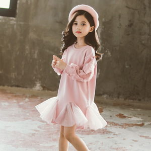 Vestido de Niña para Boda, Estilo Casual, con Diseño de Puntos, Temporada de Primavera, Mini Vestido de Encaje, Tela de Poliéster/Algodón, Guangzhou Fish Fancy - Product Image 3