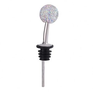 Hot Selling Diamond Crystal Decorative Pourer Stainless Steel Wine Bottle Vacuum <b>Stopper</b> - Product Image 5