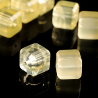 JD GEMS 8-10mm 천연 레몬 쿼츠 사각 비즈 큐브 보석 크리스탈 비즈 주얼리 DIY 핸드메이드