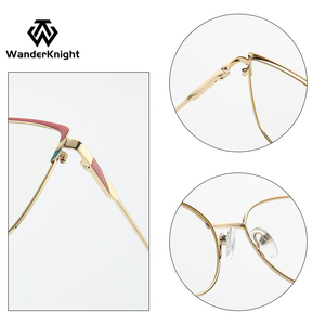 Thời trang phụ nữ kính quang học của phụ nữ <span class=keywords><strong>Cat</strong></span> Eye kim loại khung quang học chất lượng cao Eyewear khung Eye <span class=keywords><strong>Glasses</strong></span> For Ladies - Product Image 5